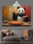 Panda Pizza Şef Dekoratif Kanvas - Mdf Ahşap Tablo 2