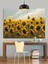 Sarı Günebakan Tarlası Dekoratif Kanvas - Mdf Ahşap Tablo 4
