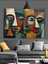 Soyut Yüzlerden Modern Tablo Dekoratif Kanvas - Mdf Ahşap Tablo 2