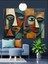 Soyut Yüzlerden Modern Tablo Dekoratif Kanvas - Mdf Ahşap Tablo 5
