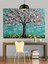 Renkli Çiçekli Ağaç Dekoratif Kanvas - Mdf Ahşap Tablo 1