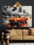 Kırmızı Spor Araba Dekoratif Kanvas - Mdf Ahşap Tablo 5