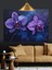 Mor Orkide Tablo Dekoratif Kanvas - Mdf Ahşap Tablo 3