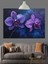 Mor Orkide Tablo Dekoratif Kanvas - Mdf Ahşap Tablo 5
