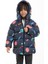 Spor Erkek Çocuk Polarlı Kapüşonlu Gezegen Yıldız Desenli Mont & Kaban & Parka 7