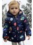 Spor Kız Çocuk Polarlı Kapüşonlu Gezegen Yıldız Desenli Mont & Kaban & Parka 6