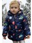 Spor Kız Çocuk Polarlı Kapüşonlu Gezegen Yıldız Desenli Mont & Kaban & Parka 7