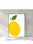 Metal Çerçeveli Gerçek Camlı Tablo, Sarı Limon Temalı Tablo Dijital Baskı, Ev, Ofis, Mutfak Tablo 6