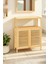Bambu Çift Kapaklı 2 Raflı Banyo Düzenleyici Organizer Yatay Dolap DB-0038 1
