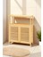 Bambu Çift Kapaklı 2 Raflı Banyo Düzenleyici Organizer Yatay Dolap DB-0038 2