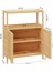 Bambu Çift Kapaklı 2 Raflı Banyo Düzenleyici Organizer Yatay Dolap DB-0038 8