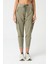 Kadın Haki Kargo Cepli Beli ve Paçası Lastikli Jogger Pantolon Cargo 2