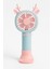 Geyik Boynuzlu Mini El Fanı, 20 cm Taşınabilir Şarjlı Masaüstü Fan, Tek Kademeli Hız, Kompakt Fan Tasarımı, 7 cm Çaplı Vantilatör, USB Şarjlı, Çocuklar Için Uygun 1