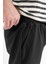 Erkek Siyah Likralı Esnek Ince Kumaş Lastikli Paça Torba Cep Pantolon 7