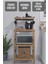 Vintage Tasarım Masif Ağaç Çok Amaçlı Ahşap Raf ve Dolap 60x30x120 cm Suya Dayanıklı Ceviz Renk 7