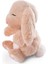 48708 Soft Toy Sleeping Pets Bunny Caramel In Peach Basket 12CM 2