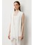 Kadın Tül Şal Yaka Yelek 6502 Ekru 1