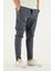 Erkek Gri Nefes Alan Likralı Esnek Kumaş Dar ve Bilek Paça Jogger Pantolon 1
