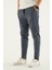 Erkek Gri Nefes Alan Likralı Esnek Kumaş Dar ve Bilek Paça Jogger Pantolon 3