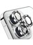 Trend iPhone 15 Pro/iphone 15 Promax Kamera Camı Lens Koruyucu Halka Set - Gümüş Silver 1