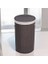 El Yapımı Hasır Katlanır Çamaşır Sepeti Yuvarlak 55 Litre (35CM*35CM*61CM), Doğal Malzemeden Üretilmiş Çamaşırlık (Gri) 3