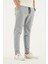 Erkek Açık Gri Nefes Alan Likralı Esnek Kumaş Dar ve Bilek Paça Jogger Pantolon 1