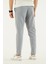 Erkek Açık Gri Nefes Alan Likralı Esnek Kumaş Dar ve Bilek Paça Jogger Pantolon 4