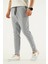 Erkek Açık Gri Nefes Alan Likralı Esnek Kumaş Dar ve Bilek Paça Jogger Pantolon 6