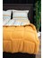 Oso Blanco Sherpa Çift Kişilik Comforter Uyku Seti - Hardal 7