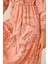Kadın BDART Düğmeli Yaka ile Çiçekli Maxi Elbise Pink 9
