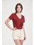 Kadın Regular Fit Tencel V Yaka Basic Tişört 3
