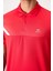 Kırmızı Polyester Nefes Alan Dokulu İnce Esnek Standart Fit Polo Yaka Erkek Performans T-Shirt - 88402 9