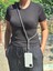 Tüm Kılıflara Uyumlu Antrasit Crossbody (Ayarlanabilir) Telefon Askısı 1