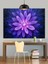 Mor Lotus Çiçek Dekoratif Kanvas - Mdf Ahşap Tablo 4