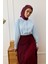 Twill Ipek Eşarp Tina Bordo 3