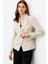 Kadın Kruvaze Düğmeli Ceket 4082 Bej 3