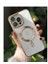 Aks iphone 14 Pro Için Kablosuz Şarj ile Uyumlu, Kamera Lens Korumalı Lazer Kılıf Gold 2