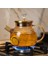 Borosilikat Cam Bitki Çayı Demliği 1000 ml Amber 1
