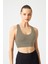 Haki Destekli Sırt Detaylı Kaplı Spor Sütyeni Strappy Back 2