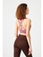 Gül Kurusu Destekli Sırt Detaylı Kaplı Spor Sütyeni Strappy Back 1