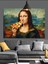 Pizza Yiyen Mona Lisa Dekoratif Kanvas - Mdf Ahşap Tablo 2