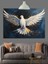 Kanat Çırpan Beyaz Güvercin Dekoratif Kanvas - Mdf Ahşap Tablo 1