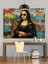 Grafiti Mona Lisa Dekoratif Kanvas - Mdf Ahşap Tablo 3