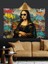 Grafiti Mona Lisa Dekoratif Kanvas - Mdf Ahşap Tablo 5