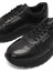 Erkek Siyah Bağcıklı Deri Casual Sneaker 25WFD677818 10