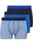 Erkek Saks-Lacivert-Baskılı 3 Lü Kutulu Boxer - Çoklu Renk - BCP1.80V50B4H-2XL 1