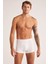 Erkek Boxer %100 Pamuk Düz Renk Esnek 2&#039;LI Beyaz - Beyaz - Bcp1.cojlıdnbxox-Be-S 1
