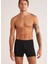 Erkek Boxer 1 Düğmeli %100 Pamuk 2&#039;LI Set Halinde Siyah - Siyah - Bcp1.adyrıhanqbox-Sı-S 1