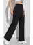 Elliy Simsiyah Likralı Süper Yüksek Bel Salaş Jeans Palazzo Pantolon (Süper Yüksek.) Wide Leg. 1