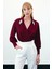 Aksesuar Detaylı Bodysuit Bluz - Bordo 1